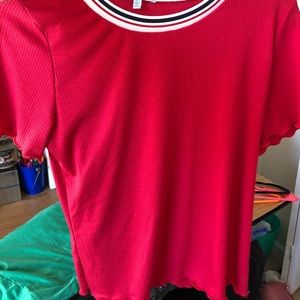 Charlotte Russe Lettuce Trim Crop Top